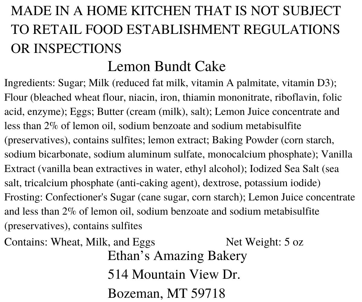 Lemon Bundt Cake